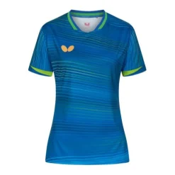 Dame Butterfly T-shirt NAGANO Lady Blå